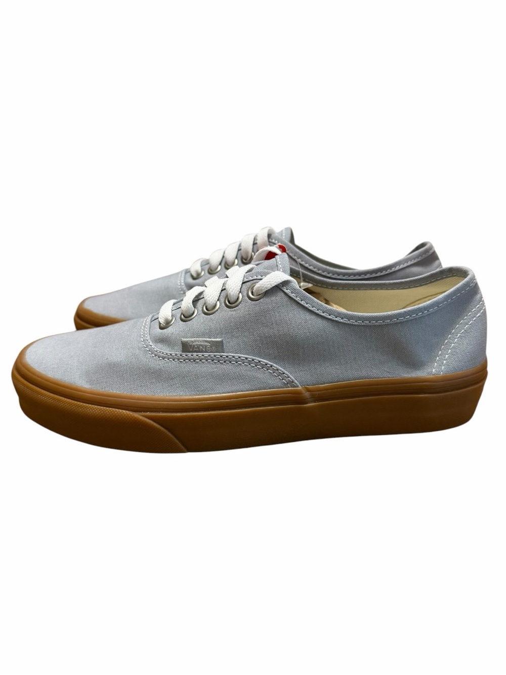 Vans Light Gray Canvas Low-Top Sneakers with Gum Sole